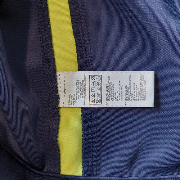 Forever 21 Exclusive Navy + Lime Green Pencil Skirt - Picture 6 of 6